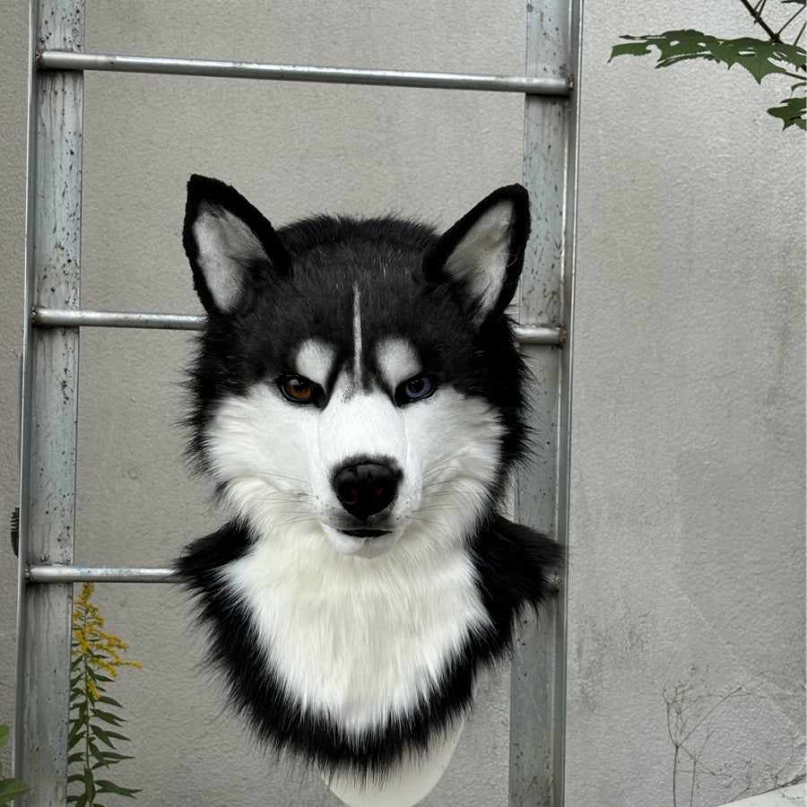 [Stock]Movable Jaw Husky Head Realistic Fursuit Headpiece Dog Cosplay Mask Halloween Costumes