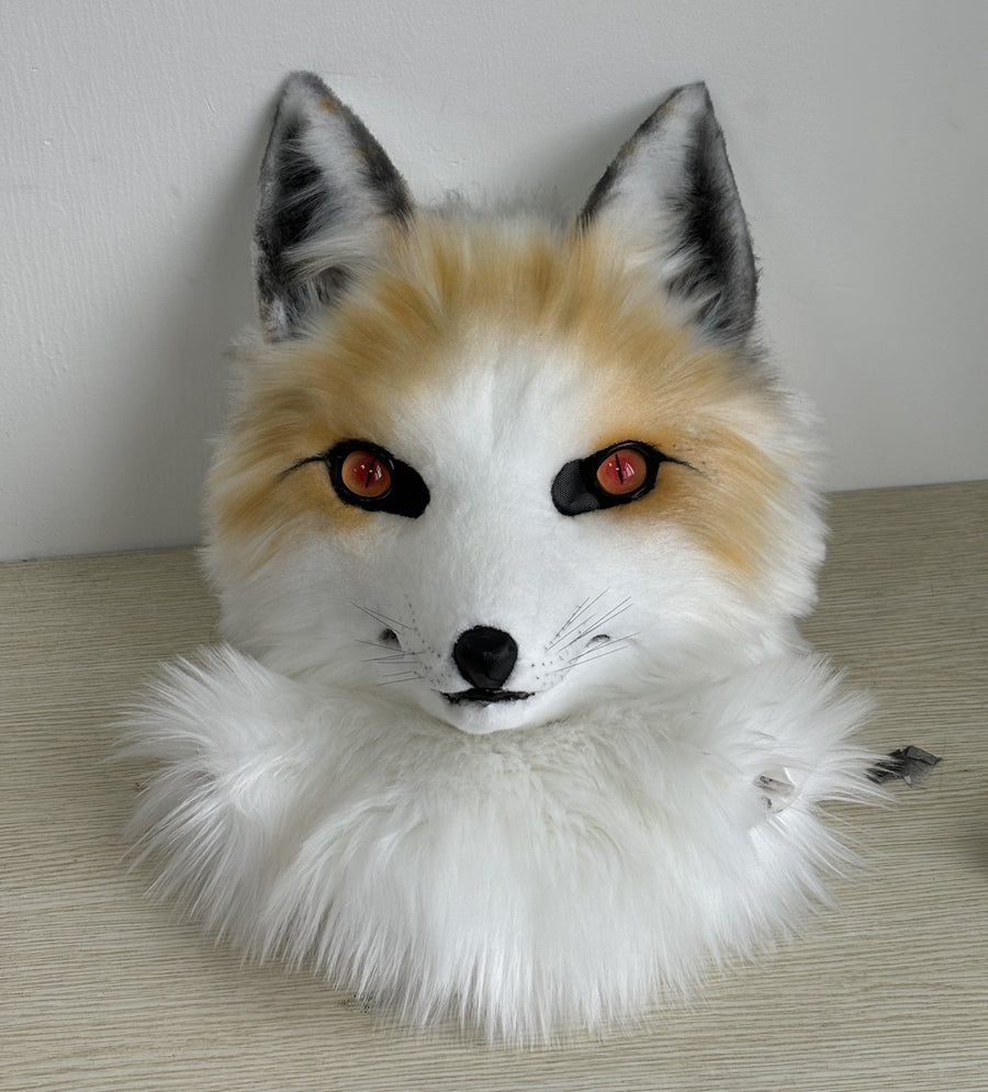 [Stock]movable jaw fox realistic fursuit head halloween costumes furry cosplay headpiece