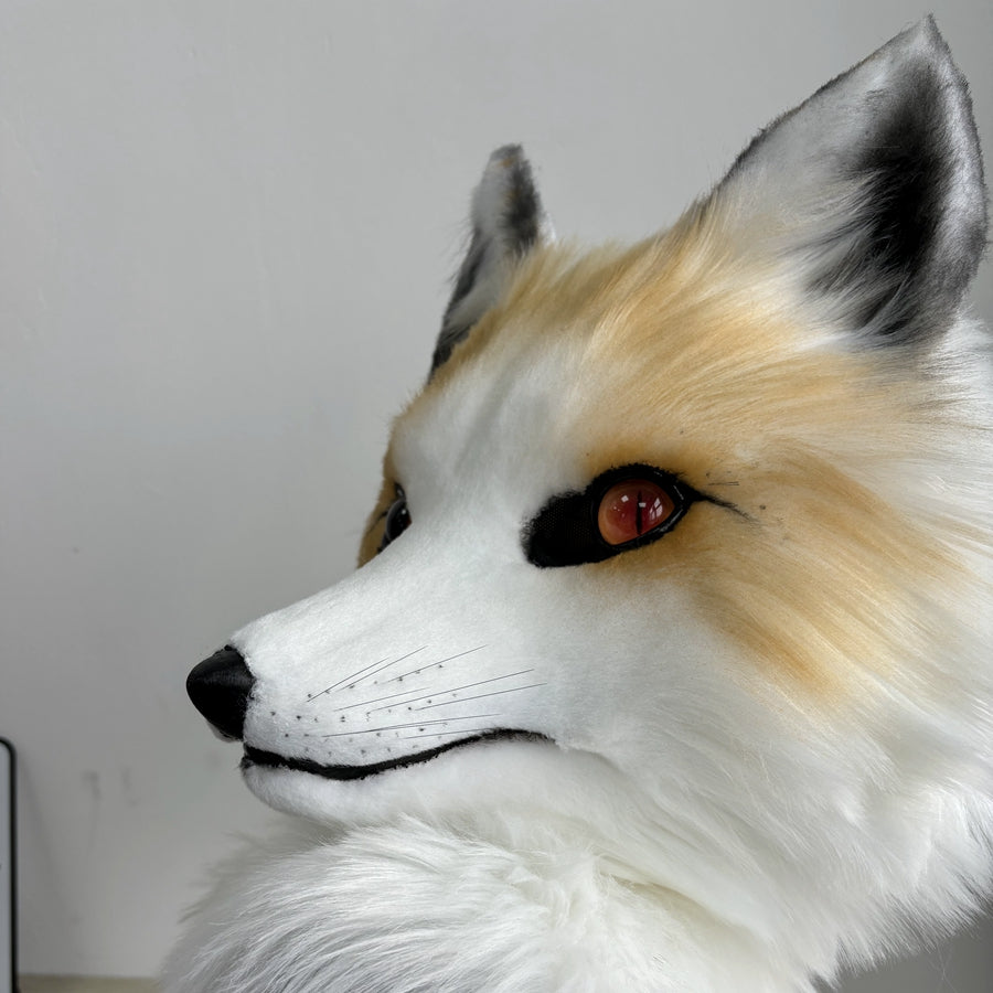 [Stock]movable jaw fox realistic fursuit head halloween costumes furry cosplay headpiece