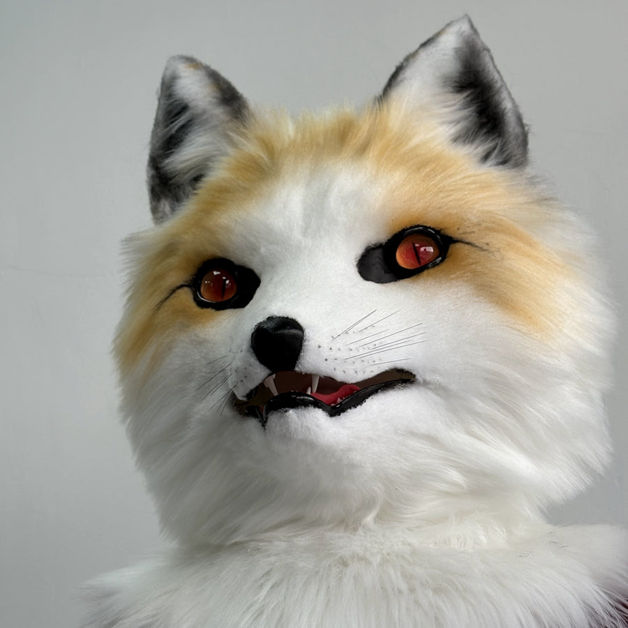 [Stock]movable jaw fox realistic fursuit head halloween costumes furry cosplay headpiece