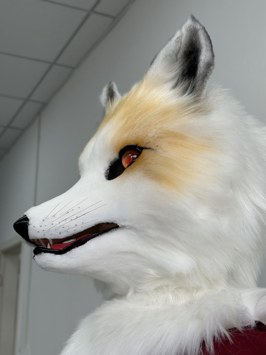 [Stock]movable jaw fox realistic fursuit head halloween costumes furry cosplay headpiece