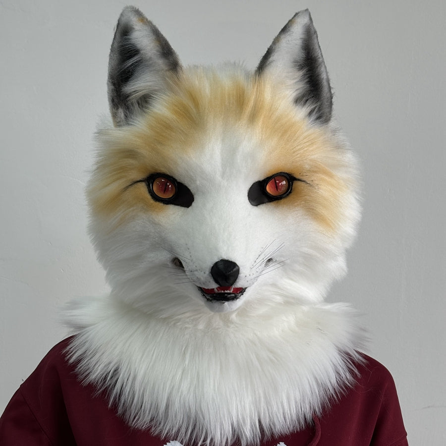 [Stock]movable jaw fox realistic fursuit head halloween costumes furry cosplay headpiece