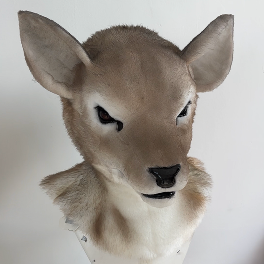 [Stock]Little Deer Movable Jaw Realistic Fursuit Head Cosplay Mask Halloween Costumes