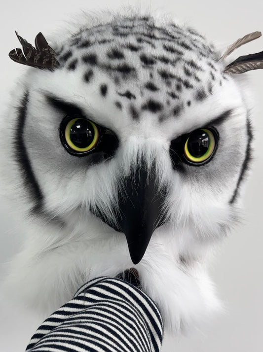 [Stock]Cute Owl Movable Jaw Realistic Fursuit Head Bird Costumes
