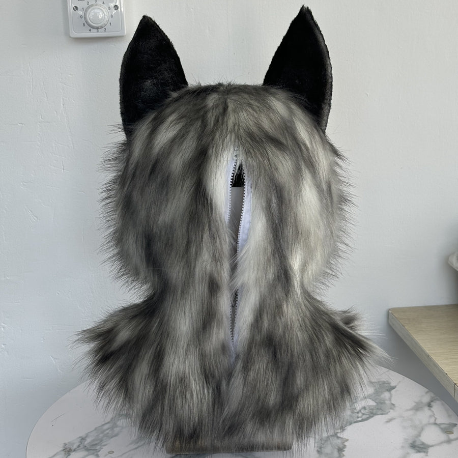 [Stock]Movable Jaw Realistic Wolf Dog Fursuit Head Halloween Costumes Furry Accessories
