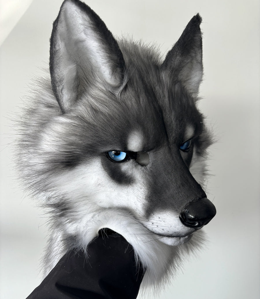 [Stock]Movable Jaw Realistic Wolf Fursuit Head Halloween Werewolf  Costumes Furry Accessories