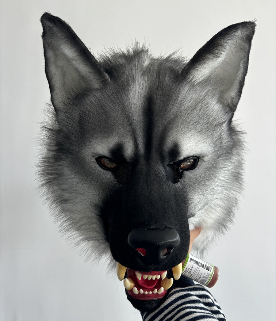 [Stock]Snarl Dog Movable Jaw Realistic Fursuit Head Halloween Costumes Furry Accessories