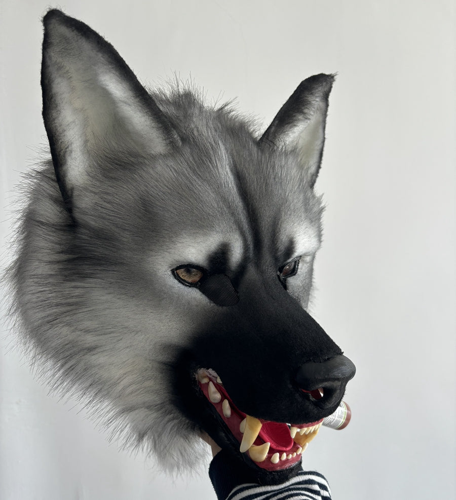 [Stock]Snarl Dog Movable Jaw Realistic Fursuit Head Halloween Costumes Furry Accessories