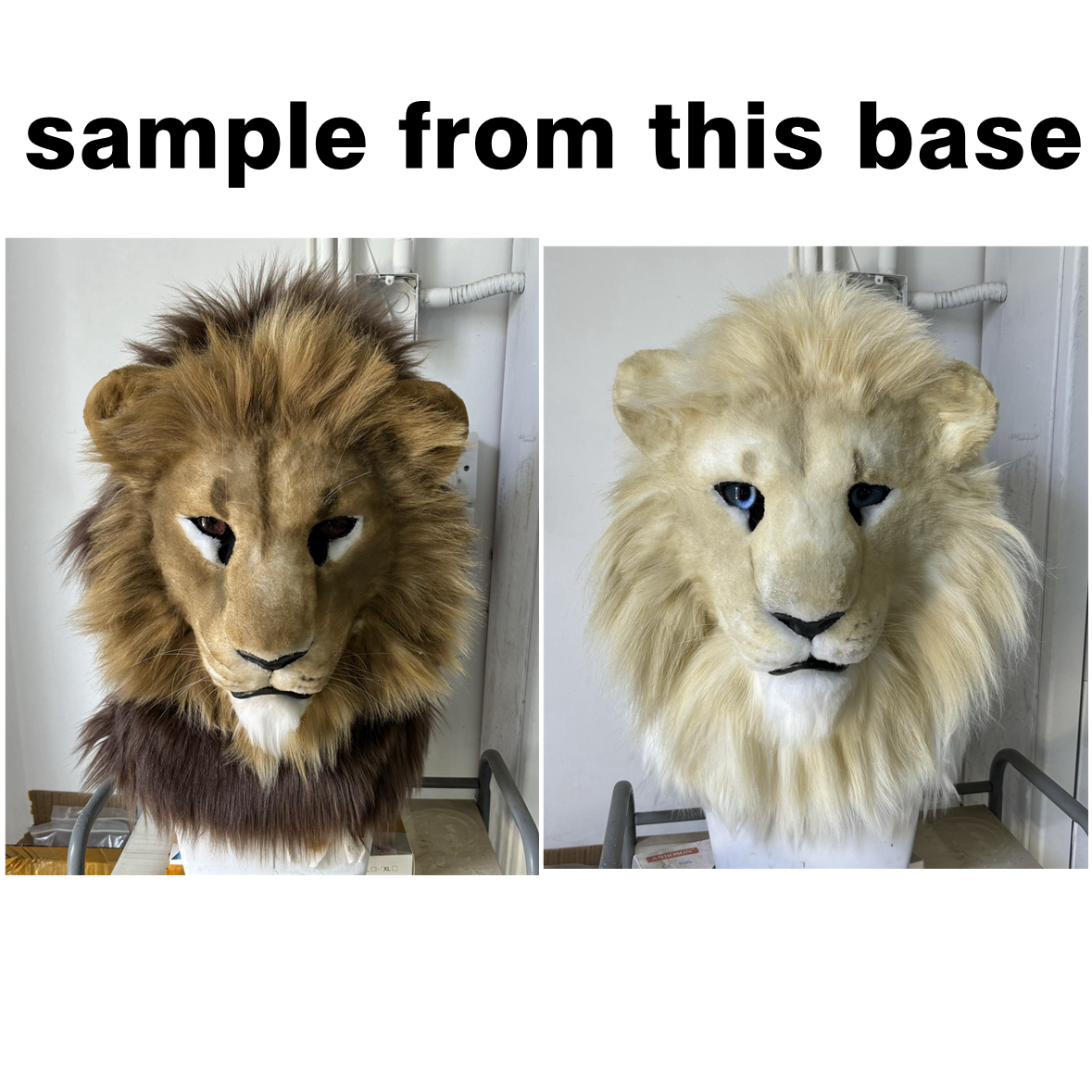 [Stock] 3D Printed Realistic Lion Fursuit Head Base