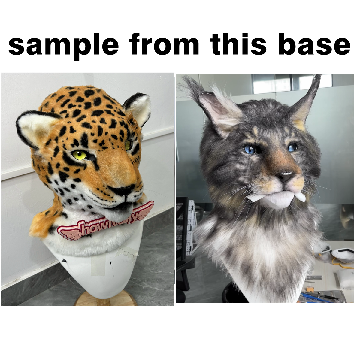 [Stock] 3D Printed Realistic Tiger Fursuit Head Base