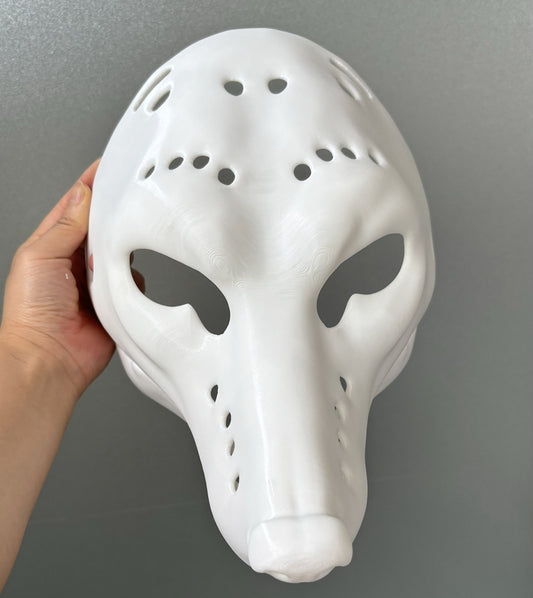 [Stock] 3D Printed Realistic Wolf Fursuit Head Base