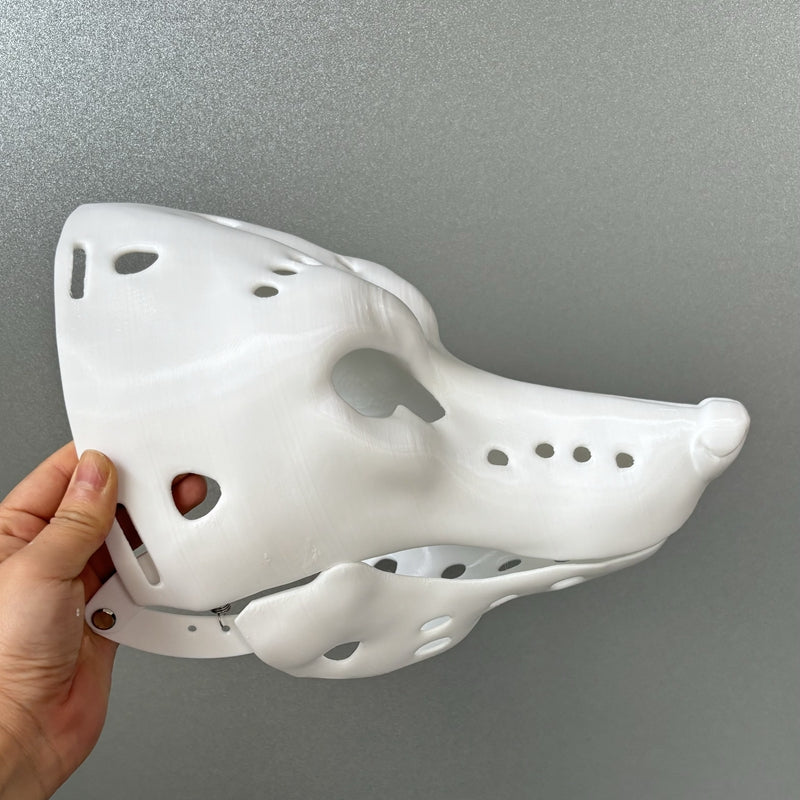 [Stock] 3D Printed Realistic Wolf Fursuit Head Base