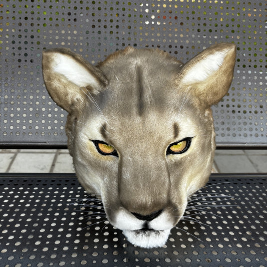 [Stock]Realistic fursuit puma movable jaw headpiece halloween beast mask cosplay costumes furry accessories