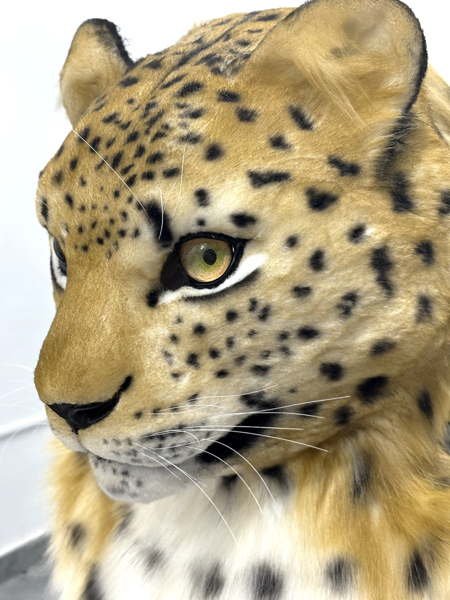 [Premade]Realistic fursuit leopard movable jaw headpiece halloween beast mask cosplay costumes furry accessories