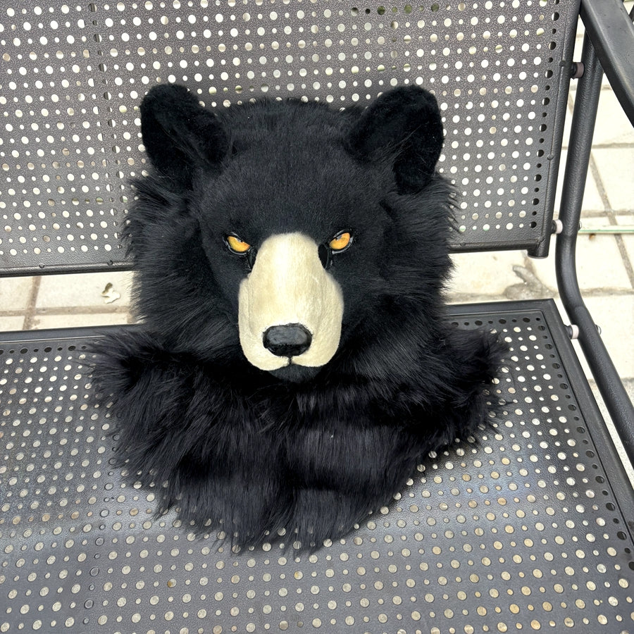 [Premade]Realistic fursuit black bear movable jaw headpiece halloween cosplay costumes furry accessories