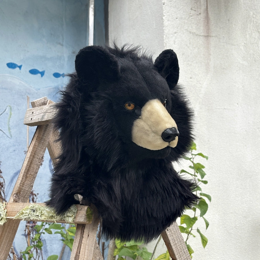 [Premade]Realistic fursuit black bear movable jaw headpiece halloween cosplay costumes furry accessories