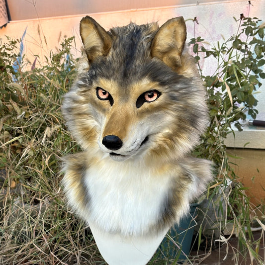 [Premade]Movable Jaw Realistic Wolf Fursuit Head Cosplay Beast Mask Halloween Costumes Furry Accessories