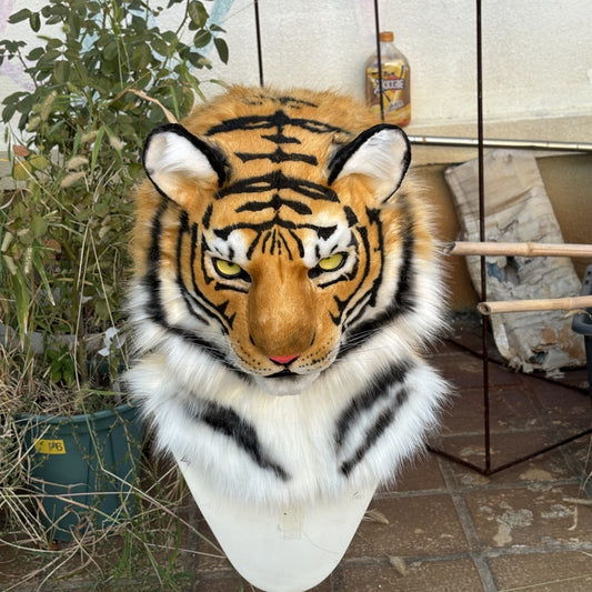 [Premade]Movable Jaw Tiger Head Realistic Fursuit Headpiece Cosplay Beast Mask Halloween Costumes