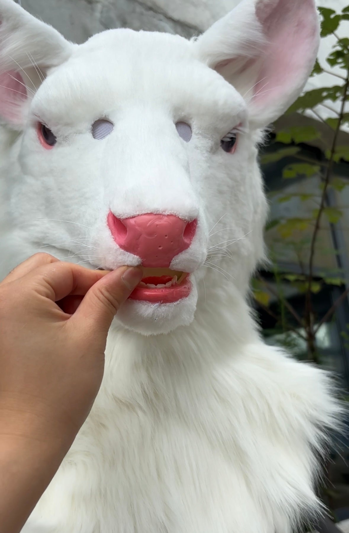 [Premade]Realistic Fursuit Head Deer Movable Jaw Halloween Mask Cosplay Costumes Furry Accessories