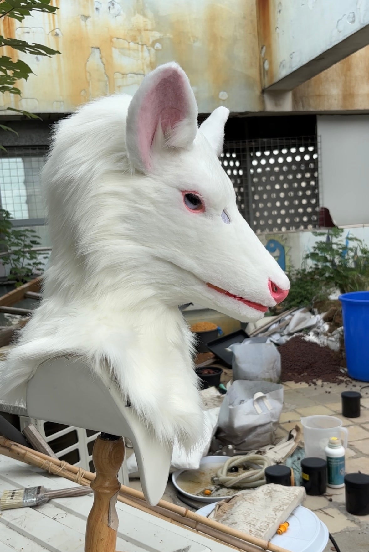 [Premade]Realistic Fursuit Head Deer Movable Jaw Halloween Mask Cosplay Costumes Furry Accessories